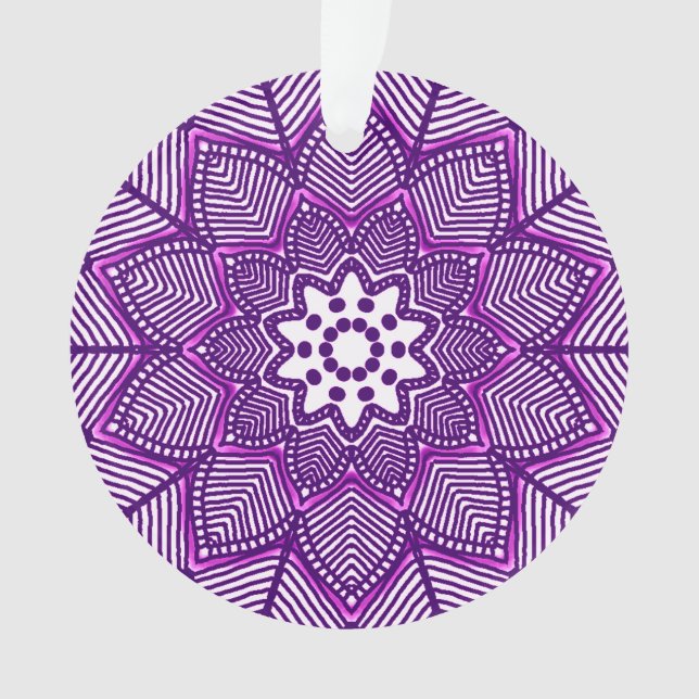Ornamento Victorian Magenta Mandala (Frente)