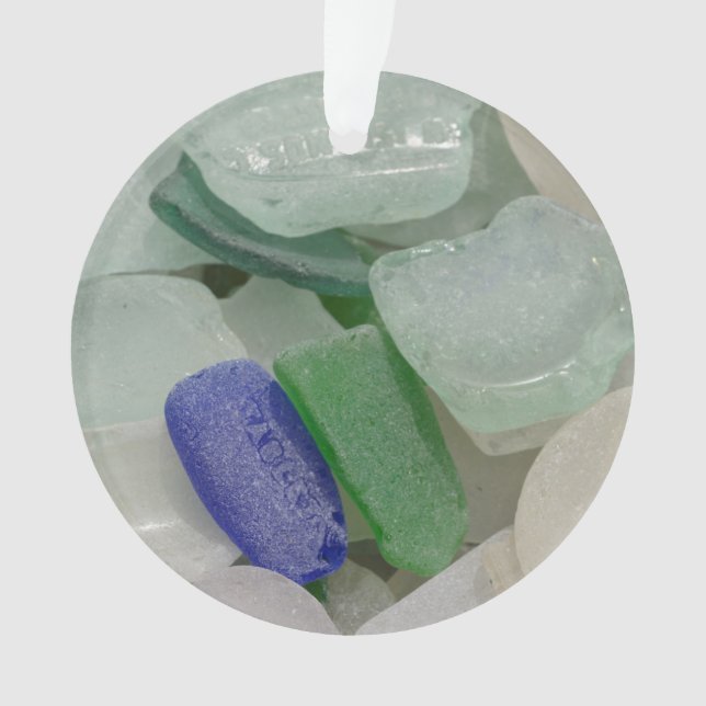 Ornamento Vidro de praia pálido (Frente)