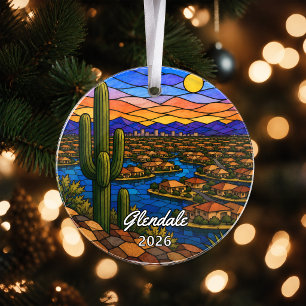 Ornamento Vidro Pintado Personalizado de Glendale, Arizona