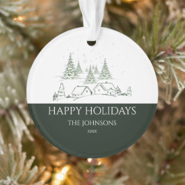 Ornamento Vila Snowy de Natal