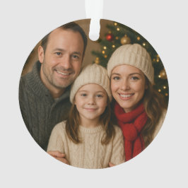 Ornamento Vintage Cozy Natal Foto Acrilato