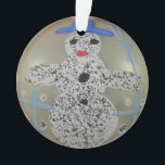 Ornamento Vintage Glass Christmas Ball Snowman Mão Pintada<br><div class="desc">Coleciono Enfeites de natal de vidro de mercúrio antigos há muitos anos e estão a tornar-se muito escassos. Então pensei que seria divertido compartilhá-los com vocês. Cada uma é fotografada cuidadosamente e a imagem foi adicionada aos ornamentos, travesseiros, botões, etc. Esta bola de Polônia é tão encantadora. Sei que pode...</div>
