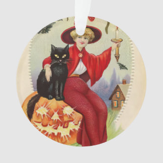 Ornamento Vintage Halloween Witness e Black Cat