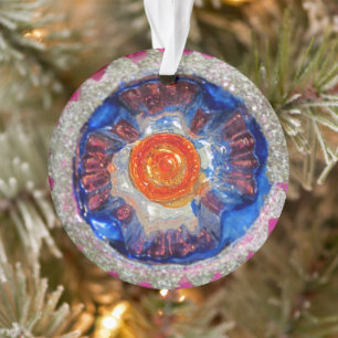 Ornamento Vintage Indent Mercury Glass Ball Cosmos