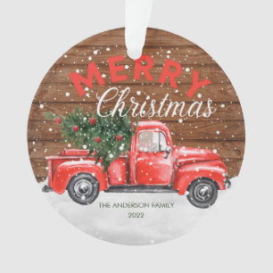 Ornamento Vintage Red Truck Natal