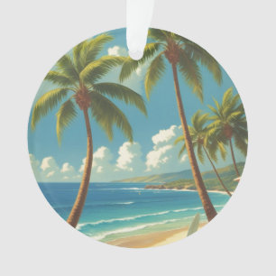 Ornamento Vintage Style Havaiano Viagem Aloha Do Havaí