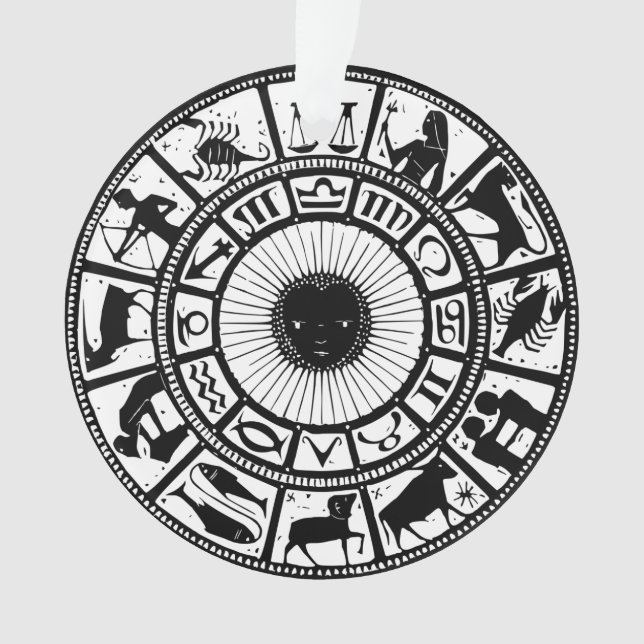 Ornamento Vintage Zodiac Wheel (Frente)