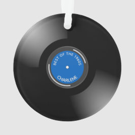 Ornamento Vinyl Record Album Design acrílico