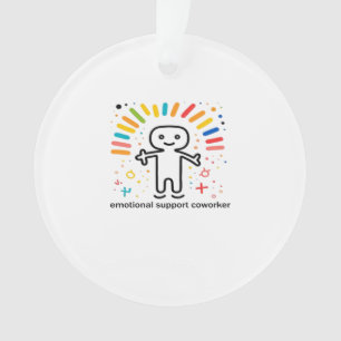Ornamento Viral do Colaborador de Ajuda Emocional