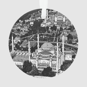 Ornamento Visão geral da mesquita azul de Istambul na Turqu