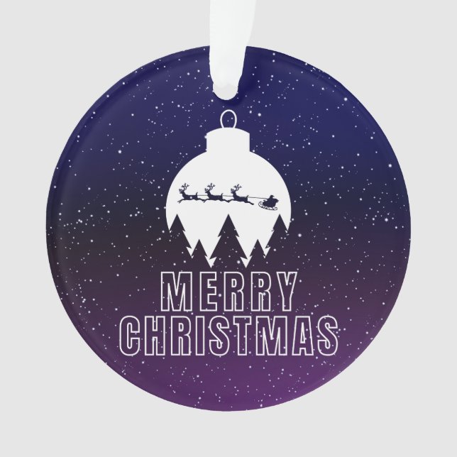 Ornamento Visão Meia-Noite e Papais noeis (Frente)