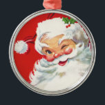 Ornamento Vitoriano Santa Claus<br><div class="desc">Faça seu Natal especial com estes ornamentos de Natais vintages. Guardar ornamentos com designs vitorianos totalmente restaurados para melhor qualidade de impressão. Fácil de personalizar com nome e data.</div>