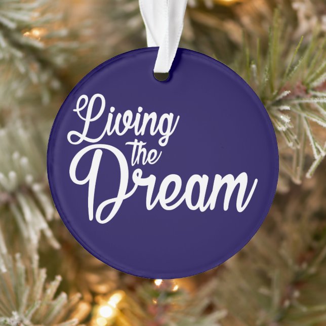 Ornamento Vivendo O Sonho Motivacional Inspiracional (Árvore)