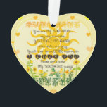 Ornamento Você é minha luz do sol<br><div class="desc">Os corações pequenos pequenos soletram as palavras eu te amo nestes trabalhos de arte pequenos felizes cercados de cor pequenos.</div>