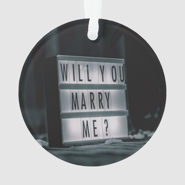Ornamento Você Me Casado? Proposta de casamento Romântica (Verso)