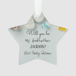 Ornamento Você será o meu padrinho de natal