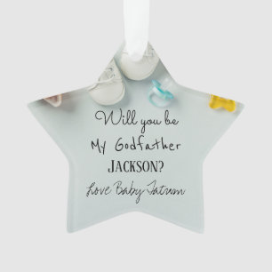 Ornamento Você será o meu padrinho de natal