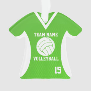 Ornamento Voleibol Sports Jersey Green com foto