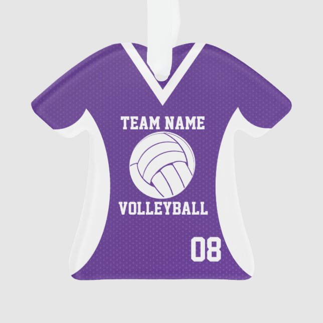 Ornamento Voleibol Sports Jersey Purple (Frente)