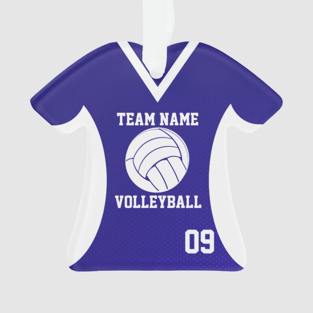 Ornamento Voleibol Sports Jersey Royal com foto (Frente)