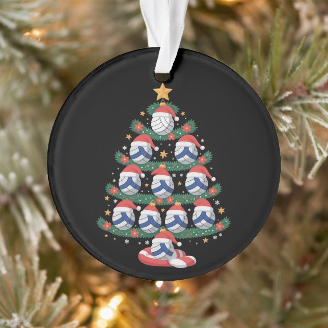 Ornamento Volleyball Christmas Tree Lights Sports Player  (Árvore)