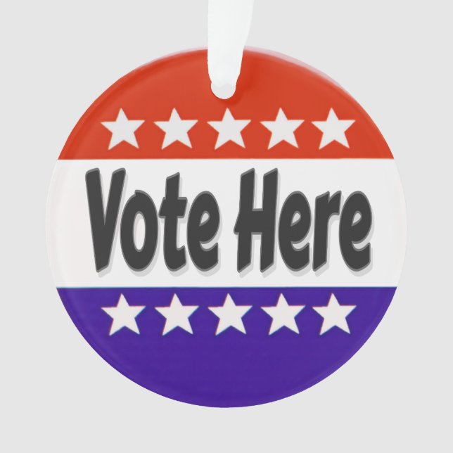 Ornamento Vote Aqui (Frente)