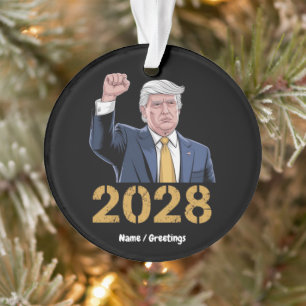 Ornamento Vote Donald Trump 2028 Pro Trump USA Flag