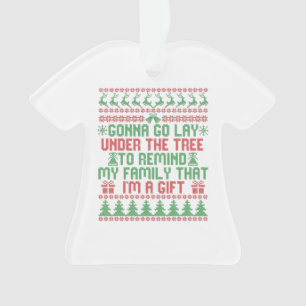 Ornamento Vou Deitar Debaixo Da Árvore Para Lembrar Minha Fa