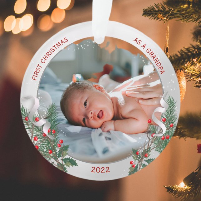 Ornamento Vovô, 1rua, Molho de Prata Clássico de Natal (Criador carregado)