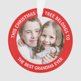 Ornamento Vovó Foto Vermelho