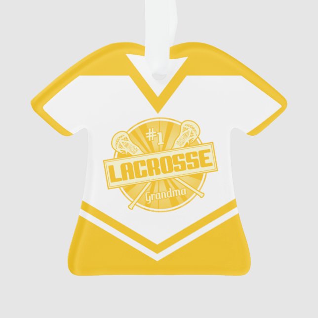 Ornamento Vovó LAX de Lacrosse Jersey Personalizada (Frente)