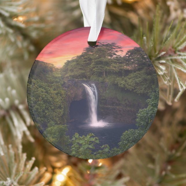 Ornamento Waterfalls | Rainbow Falls, Hilo, Hawaii (Árvore)