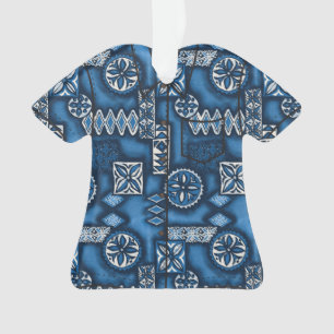 Ornamento Wave Warrior Havaiano - Camisa Primitiva Tapa Aloh