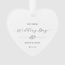 Ornamento Wedding Gift Just Married Keepsake Ornament