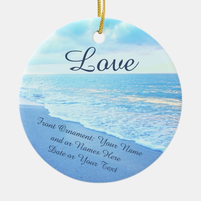 Ornamento Wedding personalizados, ornamento da (Frente)