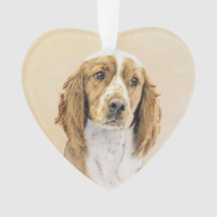 Ornamento Welsh Springer Spaniel Painting - Arte Original De
