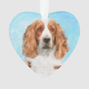 Ornamento Welsh Springer Spaniel Painting - Arte Original de
