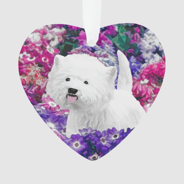 Ornamento West Highland White Terrier pintando arte canina (Frente)