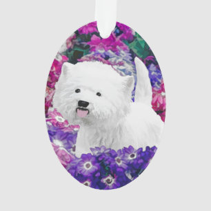 Ornamento West Highland White Terrier Pintando Arte Canina