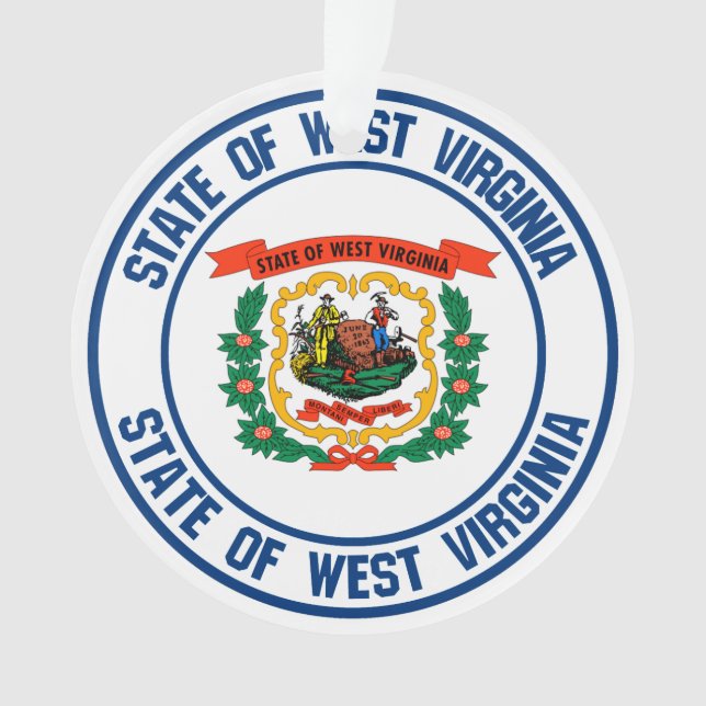 Ornamento West Virginia Round Emblem (Frente)