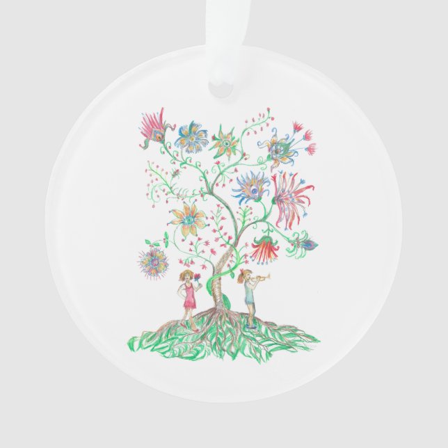 Ornamento Whimsical Floral Tree  (Frente)