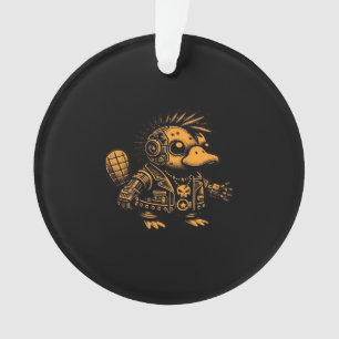 Ornamento Whimsigoth Cyborg Platypus Vintage Art Design