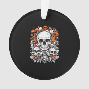 Ornamento Whimsigoth Skulls & Mushroom Vintage Botanic Ae