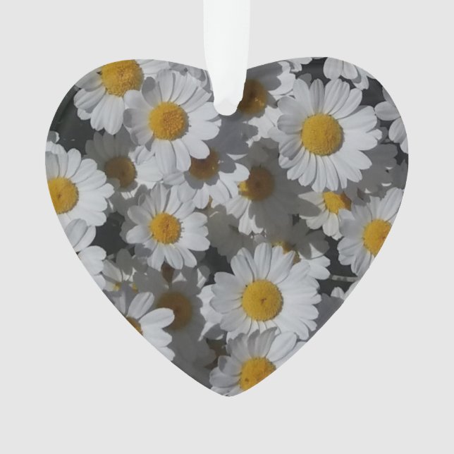 Ornamento White Daisies - acrílico (Frente)