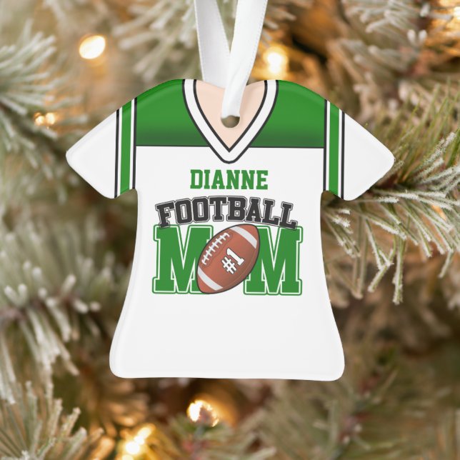 Ornamento White/Green Football Mãe Jersey (Árvore)