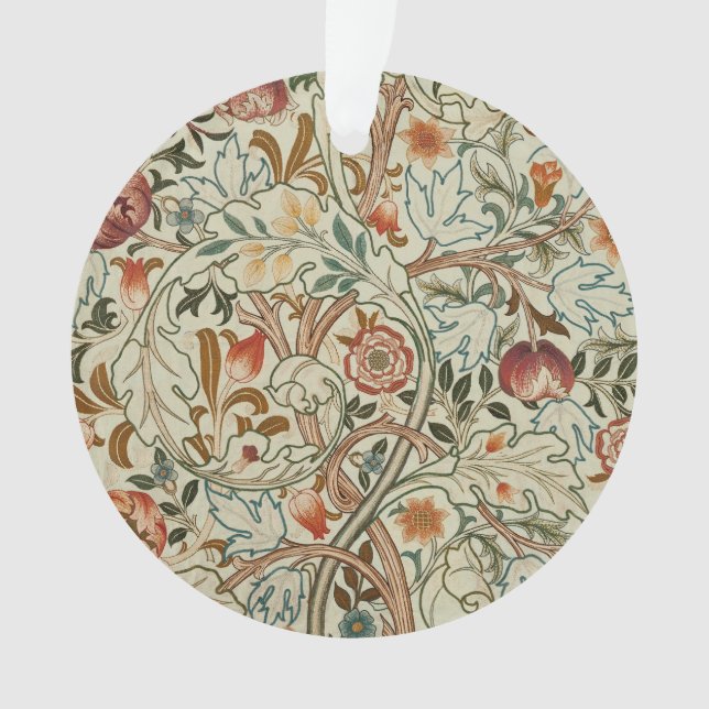Ornamento William Morris Acanthus Embroidery Floral Padrão (Frente)