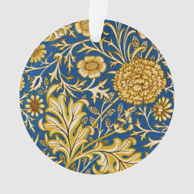 Ornamento William Morris Cherwell Floral Pattern Blue (Frente)