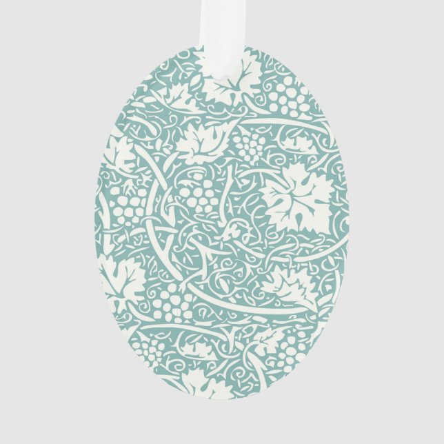 Ornamento William Morris Grape Pattern Teal Turquoise (Verso)