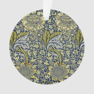 Ornamento William Morris Kennet Floral Wallpaper Azul