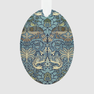 Ornamento William Morris Pavão e Dragão Tecido Desenho